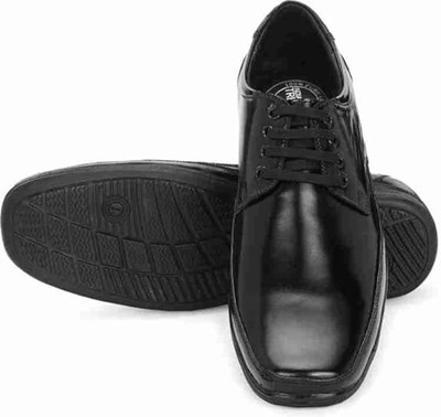 INDIANTRENDS Genuine Leather Police/Army/OfficialFormal Shoes Pure Leather Soft Comfortable Oxford For Men(Black , 8)