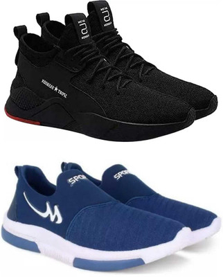 house of common Combo Pack Of 2 Sneakers For Men(Black, Blue , 10)