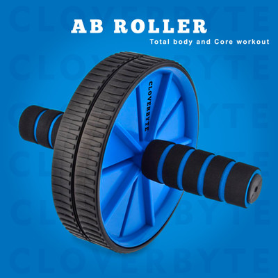 CLOVERBYTE Abdominal Double Wheel Ab Roller Gym For Exercise Fitness Equipment Workout Ab Exerciser(Blue)