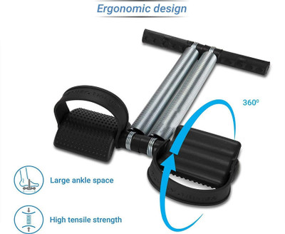 Fitdex Tummy Trimmer with Double Spring for Burn Calories & Tone Muscles Ab Exerciser(Black)