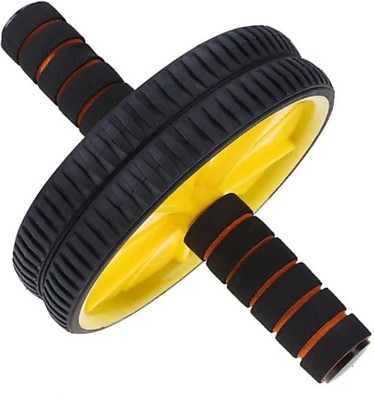 Sliva Double Wheel Ab Roller Gym For Exercise Fitness Equipment Workout Ab Exerciser Ab Exerciser(Yellow)