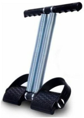 KBCCRAZY Dual Spring Sit Up Pull Rope Elastic for Fitness Foot Pedal Sit Up Equipment Ab Exerciser(Black, Silver)