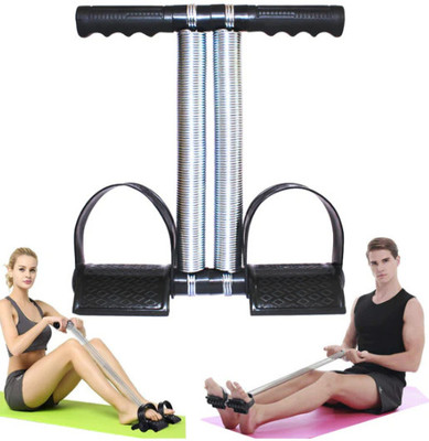 Fitdex Double Spring Tummy Trimmer for Abdominal Workout, Belly Exercise for Unisex Ab Exerciser(Black)