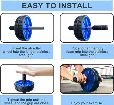 Etahmart Double Abdominal Wheel Ab Roller,Ab Roller for Gym & Fitness Workout Ab Exerciser(Multicolor)