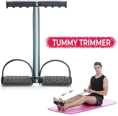 BQH Single Tummy Trimmer for Men and Women for Abs Workout Stomach Exercise Ab Exerciser(Black, Silver)