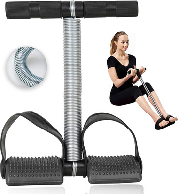 BQH Single Spring Tummy Trimmer Abs Exerciser Body Home Gym Equipment Exercise Ab Exerciser(Black, Silver)