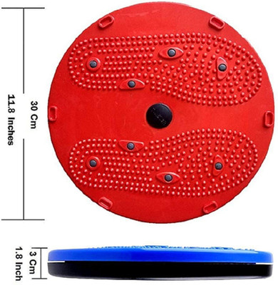 SIXTEEN Tummy Twister A Dynamic Body Balancing Disc Solid Plastic Red Color Ab Exerciser(Multicolor)