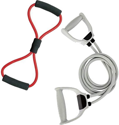 Pheonix Combo of 2 - Double Toning Tube with Resistance Tube Home Gym Kit Resistance Tube(Multicolor)