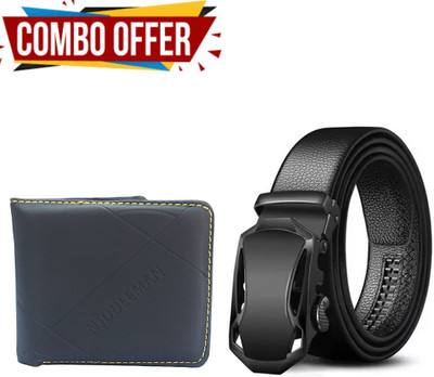 Niddleman Wallet & Belt Combo(Black)