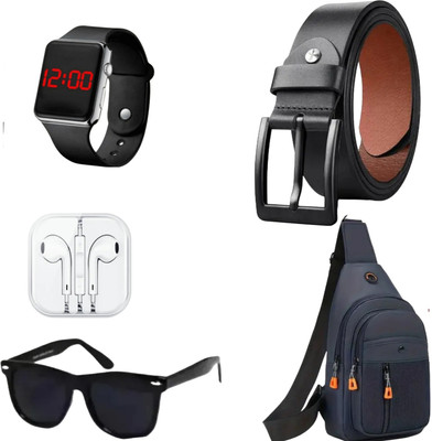 Khatu shyam Belt, Wallet & Watch Combo(Black)