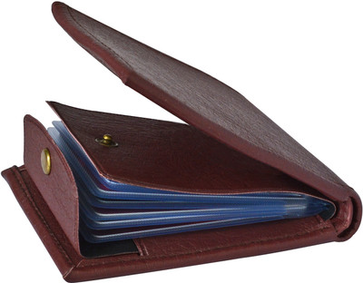 SunShopping Men Formal Brown Artificial Leather Wallet(10 Card Slots)