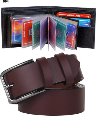 ShopGlobal Card Holder, Wallet & Belt Combo(Multicolor)