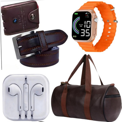 Khatu Watch, Sunglass & Belt Combo(Brown)