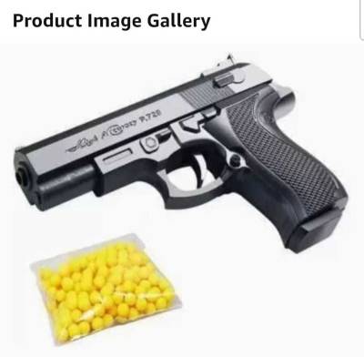 Shree Jee MOUSER GUN TOY P 729 PISTOL WITH BARREL AND 6 MM PLASTIC BULLET (50 PCS)