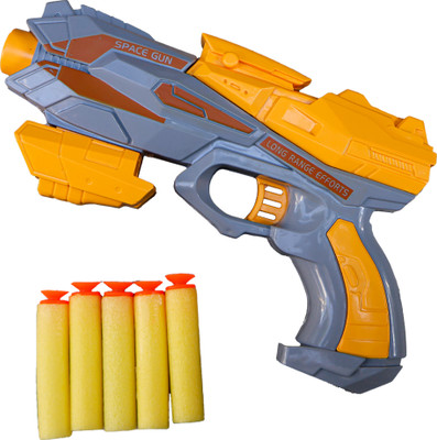 Toybharat Soft Space Shooting Gun Toy with 5 Bullets for Kids Guns & Darts(Multicolor)