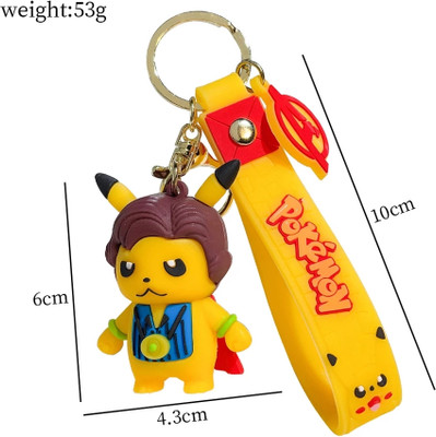 Seven Square Premium Cartoon Characters 3D Rubber Silicone Toy Key Chain (DR.STRANGE PIKACHU) Key Chain
