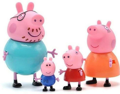 Kid Kraze Peppa Pig Family in peppa pig set 0f 4 in toys for kids P_105(Multicolor)