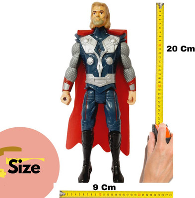 Kidzblend Thor 8 inch Marvel Avengers Action Toy for Kids with Hammer & LED Light(Multicolor)