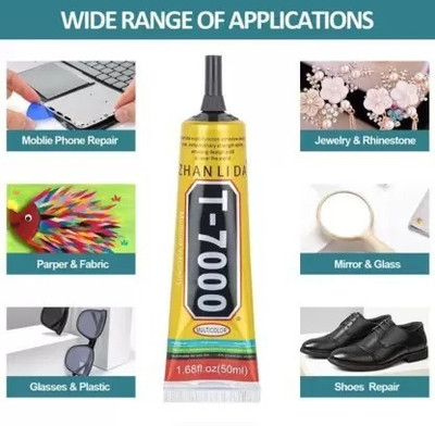 YGS Zhanlida T7000 50ml Glue for Mobile Screen Repairing, Glue drops, Jewelry & arts glue(Set of 1, Black)