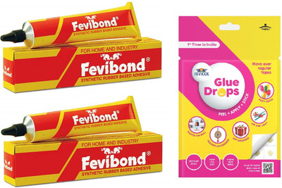 Pidilite Fevibond 50ml Pack Of 2 With Glue Drops Adhesive(100 g)