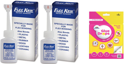 Pidilite Flexkwik 20ml Pack Of 2 With Glue Drops Adhesive(40 ml)