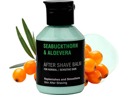 Pink Woolf After Shave Balm For Men SEABUCKTHORN ALOE VERA, Cools Post Shave,Sensitive Skin(110 ml)