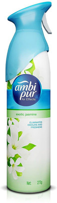 Ambipur Exotic Jasmine Spray Exotic Jasmine Bouquet Air Effect Room FreshnerWhich Eliminates Odour and Freshness(275 g)