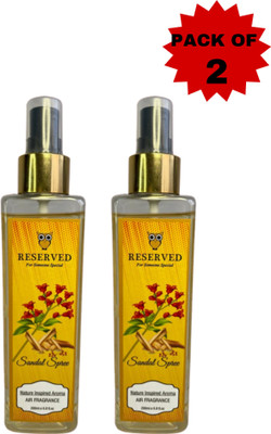 RESERVED SANDALWOOD Spray PREMIUM QUALITY TWIN PACK OF 2 SANDAL SPREE AIR FRAGRANCE(2 x 200 ml)