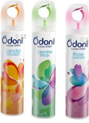 Odonil Rose, Jasmine, Lavender Car Freshener Spray 123(3 x 150 ml)