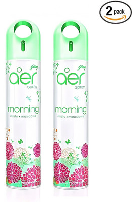 Godrej Morning Misty Meadows Spray Aer Spray Room/Office Freshener Morning Misty Meadows(2 x 220 ml)