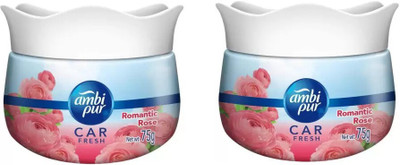 Ambipur rose Spray car gel Romantic rose car freshener 75gm(2 x 75 g)