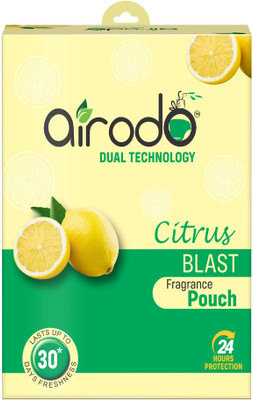 Dual Technology Citrus Blast Power Pocket Gel Air Freshener For Bathroom, Toilet Blocks