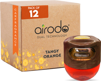 AIRODO Tangy Orange Dashboard Car Air Freshener Gel | Long-Lasting Car Gel | Pack of 12 Car Freshener Diffuser Dashboard Gel Car Air Freshener| Long-Lasting Car Perfume Gel (12 x 60 g)(12 x 60 g)