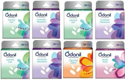 Odonil lavender,, misty rose, jasmine, orchid dew Car Freshener Blocks pack of 8(8 x 50 g)