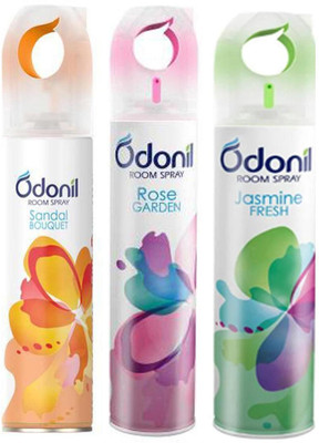 Odonil Very Special Sandal, Rose, Lavender Spray Spray, Air Freshener for Home & Office (Rose, Jasmine, Lavender Sandal)(3 x 150 ml)