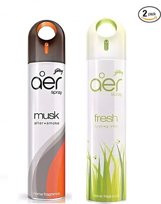 Godrej Musk After Smoke, Fresh Lush Green Spray(2 x 220 ml)