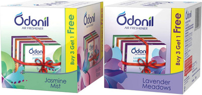 Odonil LEVENDER, JESMINE, MYSTIC ROSE , ORCHID DEW, Long Lasting Odour ( 8 x 50g) Blocks mystic rose(8 x 50 g)