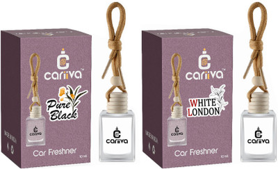 Cariiva PUREBLACK-WHITELONDON Car Freshener Diffuser CR_02(2 x 10 ml)