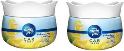 Ambipur lemon Spray car gel lemon car freshener 75gm(2 x 75 g)