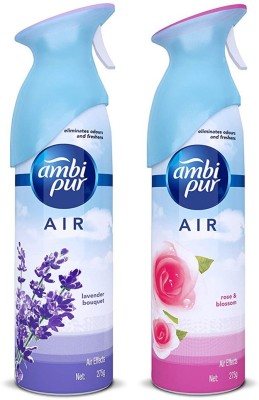 Ambipur Air Effect Lavender Bouquet + Rose & Blossom Air Freshener Spray(2 x 275 g)