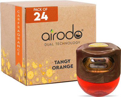 AIRODO Tangy Orange Dashboard Car Air Freshener Gel | Long-Lasting Car Gel | Pack of 24 Car Freshener Diffuser Dashboard Gel Car Air Freshener| Long-Lasting Car Perfume Gel (24 x 60 g)(24 x 60 g)