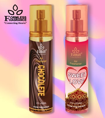 Formless Chocolate &, Sweet Love Room Air Freshener Spray(2 x 250 ml)