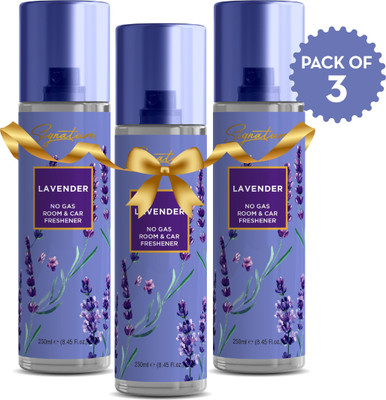 Signature Room Fresheners Lavender Car Freshener Spray Lavender(3 x 250 ml)