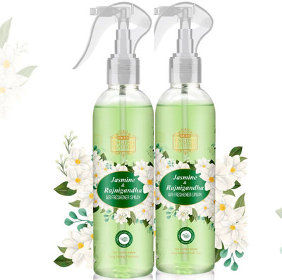 NEXT English Leather Nature Inspired Jasmine & Rajanigandha No Gas, Room Air Freshener Car Freshener Spray Jasmine & Rajanigandha No Gas 500ml(2 x 200 ml)