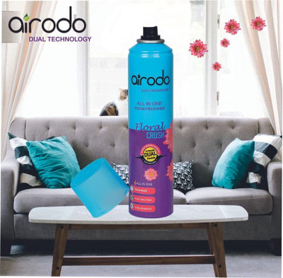AIRODO Floral Crush Air Freshener with Dual Technology All in One Room Freshener for Home Spray
