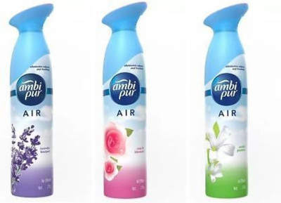Ambipur Lavender Bouquet , Exotic Jasmine , Rose & Blossom Car Freshener Spray Lavender Bouquet Spray, Exotic Jasmine Spray, Rose & Blossom Spray (Combo Of 3)(3 x 1 g)