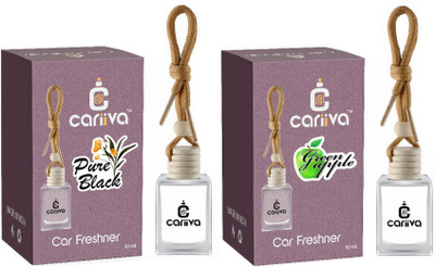 Cariiva PURE BLACK - GREEN APPLE Car Freshener Diffuser CR_02(2 x 10 ml)