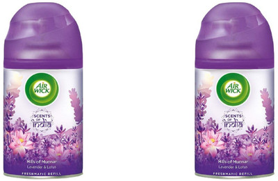 Airwick Lavender and Lotus Car Freshener Refill Freshmatic 'Scents of India'(2 x 250 ml)