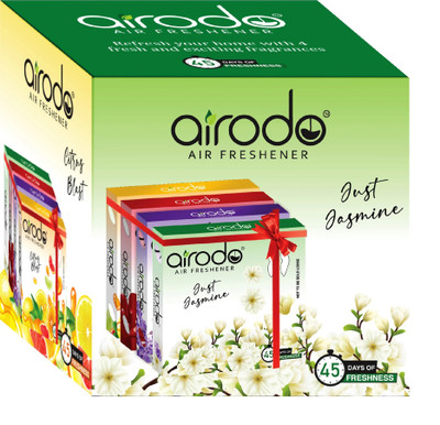 airodo Magic Rose, Citrus Blosy, Just Jasmine, Lovely Lavender Blocks(4 Units)