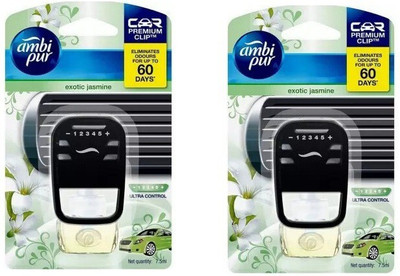 Ambipur JASMINE Spray JASMINE Car Air Freshener Starter Kit (7.5 ml)(2 x 7.5 g)